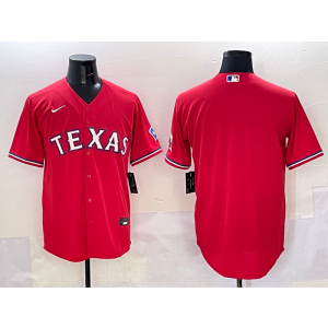 MLB Rangers Blank Red Nike Cool Base Men Jersey