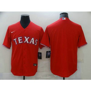 MLB Rangers Red Blank Nike Cool Base Men Jersey