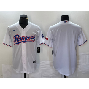 MLB Rangers White Blank Nike Cool Base Men Jersey