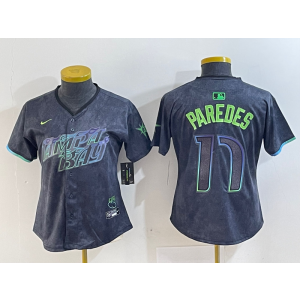 MLB Rays 11 Paredes Black 2024 City Connect Nike Cool Base Women Jersey