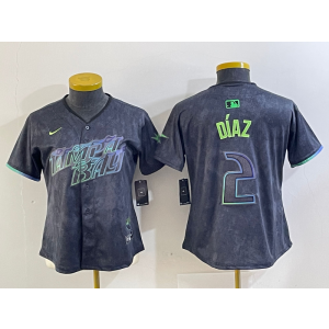 MLB Rays 2 Diaz Black 2024 City Connect Nike Cool Base Women Jersey