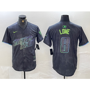 MLB Rays 8 Lowe Black 2024 City Connect Nike Cool Base Men Jersey