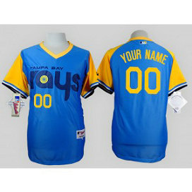 MLB Rays Blue 1988 Turn Back The Clock Throwback Customized Men Jersey