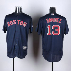 MLB Red Sox 13 Hanley Ramirez Navy Blue Flexbase Men Jersey
