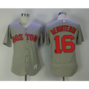 MLB Red Sox 16 Andrew Benintendi Gray Flexbase Men Jersey