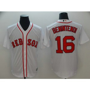 MLB Red Sox 16 Andrew Benintendi White New Cool Base Men Jersey