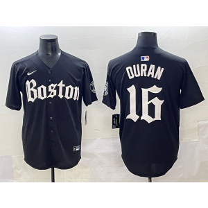 MLB Red Sox 16 Duran Black New Nike Cool Base Men Jersey