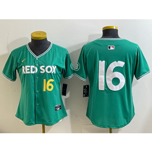 MLB Red Sox 16 Duran Green 2025 City Connect Nike Cool Base Women Jersey