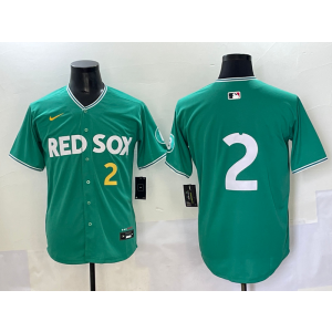 MLB Red Sox 2 Bregman Green 2025 City Connect Nike Cool Base Men Jersey