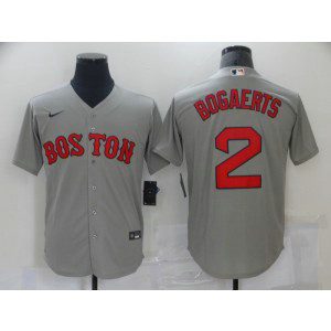 MLB Red Sox 2 Xander Bogaerts Grey Nike Cool Base Men Jersey
