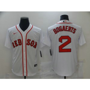 MLB Red Sox 2 Xander Bogaerts White Nike Cool Base Men Jersey