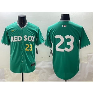 MLB Red Sox 23 Blake Swihart Green 2025 City Connect Nike Cool Base Men Jersey