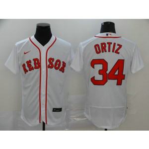 MLB Red Sox 34 David Ortiz White 2020 Nike Flexbase Men Jersey