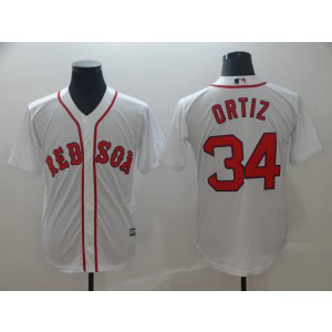 MLB Red Sox 34 David Ortiz White Cool Base Men Jersey