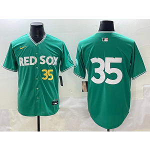 MLB Red Sox 35 Crochet Green 2025 City Connect Nike Cool Base Men Jersey