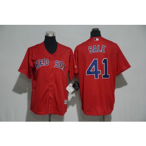 MLB Red Sox 41 Chris Sale Red Cool Base Youth Jersey