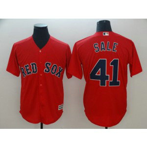 MLB Red Sox 41 Chris Sale Red New Cool Base Men Jersey