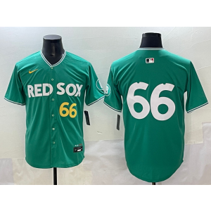 MLB Red Sox 66 Green 2025 City Connect Nike Cool Base Men Jersey