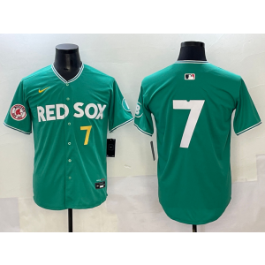 MLB Red Sox 7 Christian Vazquez Green 2025 City Connect Nike Cool Base Men Jersey