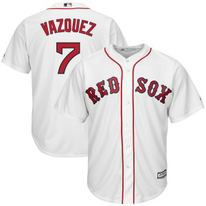 MLB Red Sox 7 Christian Vazquez White Cool Base Men Jersey