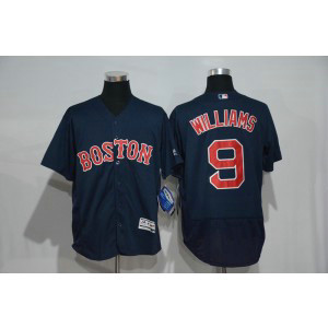 MLB Red Sox 9 Ted Williams Navy Blue New Cool Base Men Jersey