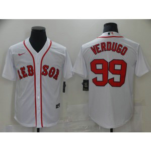 MLB Red Sox 99 VERDUGO White Nike Cool Base Men Jersey