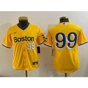 MLB Red Sox 99 VERDUGO Yellow Nike Cool Base Youth Jersey