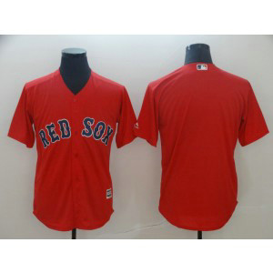 MLB Red Sox Blank Red New Cool Base Men Jersey