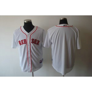 MLB Red Sox Blank White Cool Base Men Jerseys