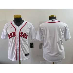 MLB Red Sox White Nike Cool Base Youth Jersey
