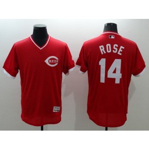 MLB Reds 14 Pete Rose Red Flexbase Cooperstown Men Jersey