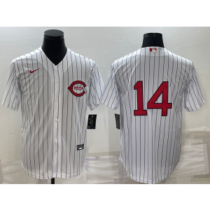 MLB Reds 14 Pete Rose White Nike Cool Base Men Jersey