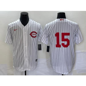 MLB Reds 15 White Field of Dreams Nike Cool Base Men Jersey