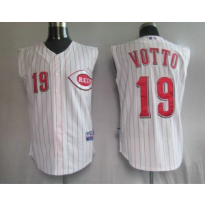 MLB Reds 19 Joey Votto White Vest Style Men Jersey