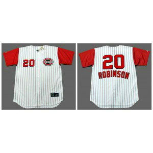 MLB Reds 20 Frank Robinson White 1960's Throwback Men Jersey