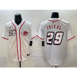 MLB Reds 29 Friedl White 2025 Speedway Classic Nike Cool Base Men Jersey