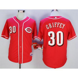 MLB Reds 30 Ken Griffey Red Cool Base Men Jersey