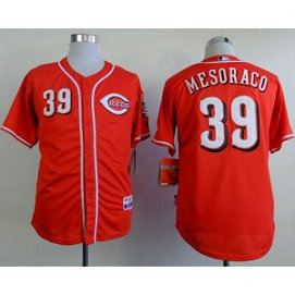 MLB Reds 39 Devin Mesoraco Red Cool Base Men Jersey
