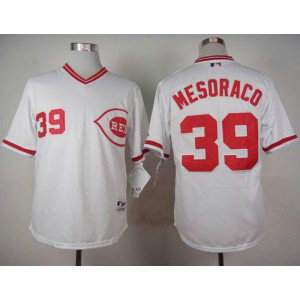 MLB Reds 39 Devin Mesoraco White 1990 Turn Back The Clock Men Jersey