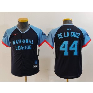 MLB Reds 44 De La Cruz Black 2024 All-Star Nike Cool Base Youth Jersey