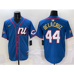 MLB Reds 44 De La Cruz Blue National League 2025 All Star Nike Cool Base Men Jersey