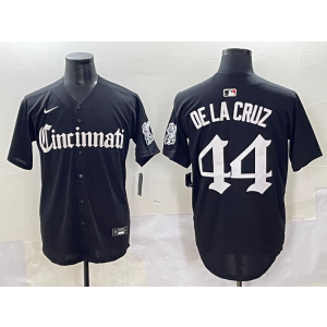 MLB Reds 44 De La Cruz New Black Nike Cool Base Men Jersey