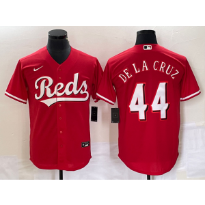 MLB Reds 44 De La Cruz Red Cool Base Nike Cool Base Men Jersey