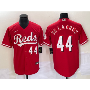 MLB Reds 44 Elly De La Cruz Red Nike Cool Base Men Jersey