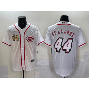 MLB Reds 44 Elly De La Cruz White 2025 Speedway Classic Nike Cool Base Men Jersey