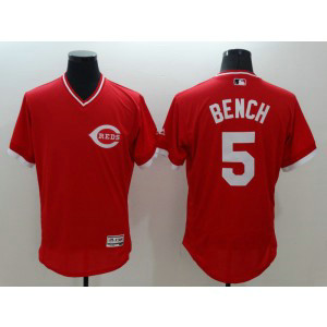 MLB Reds 5 Johnny Bench Red 2016 Flexbase Men Jersey
