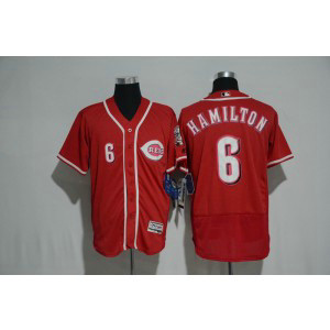 MLB Reds 6 Billy Hamilton Red Flexbase Men Jersey