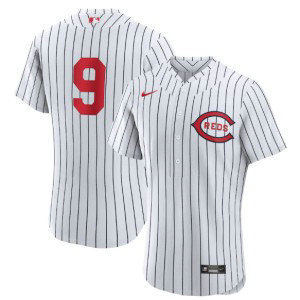 MLB Reds 9 Mike Moustakas White 2022 Field of Dreams Nike Cool Base Men Jersey