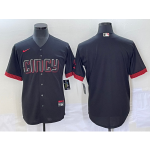 MLB Reds Blank Black 2023 City Connect Nike Cool Base Men Jersey