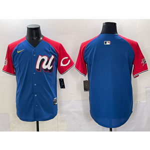 MLB Reds Blank Blue Alternate 2025 All Star Nike Cool Base Men Jersey
